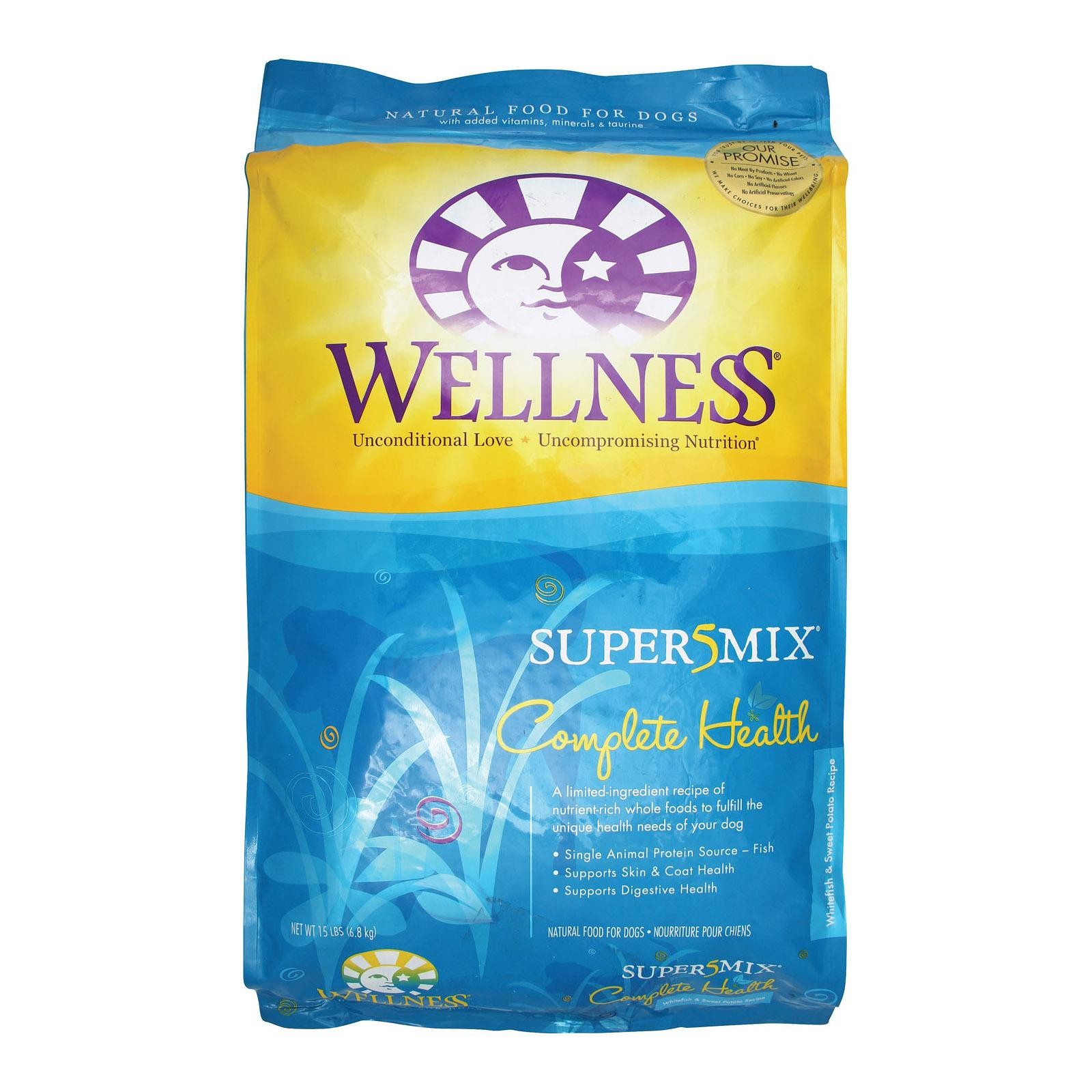 Wellness Pet Products Dog Food - White Fish And Sweet Potatoes Recipe - 15