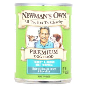 Newman's Own Organics Premium Turkey And Brown Rice - Case Of 12 - 12.7 Oz.