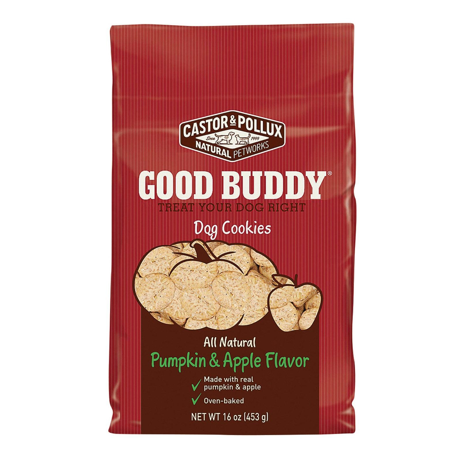 Castor And Pollux Dog Cookies - Pumpkin And Apple - Case Of 8 - 16 Oz.