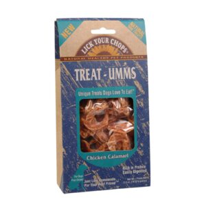 Lick Your Chops Treat - Umms Dog Treats - Chicken Calamari - Case Of 6 - 2.5 Oz.