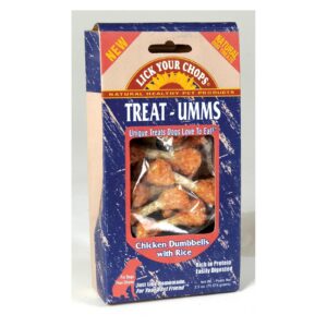 Lick Your Chops Treat - Umms Dog Treats - Chicken Dumbell - Case Of 6 - 2.5 Oz.