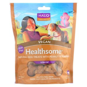 Halo Purely For Pets - Dog - Vegan With Peanut N' Pumpkin Biscuits - Case Of 6 - 8 Oz