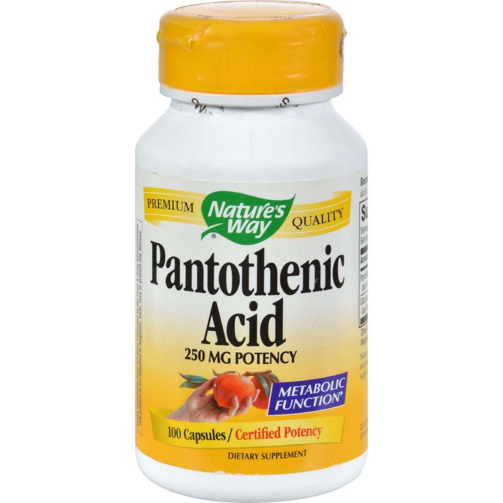 Nature's Way Pantothenic Acid - 250 Mg - 100 Capsules