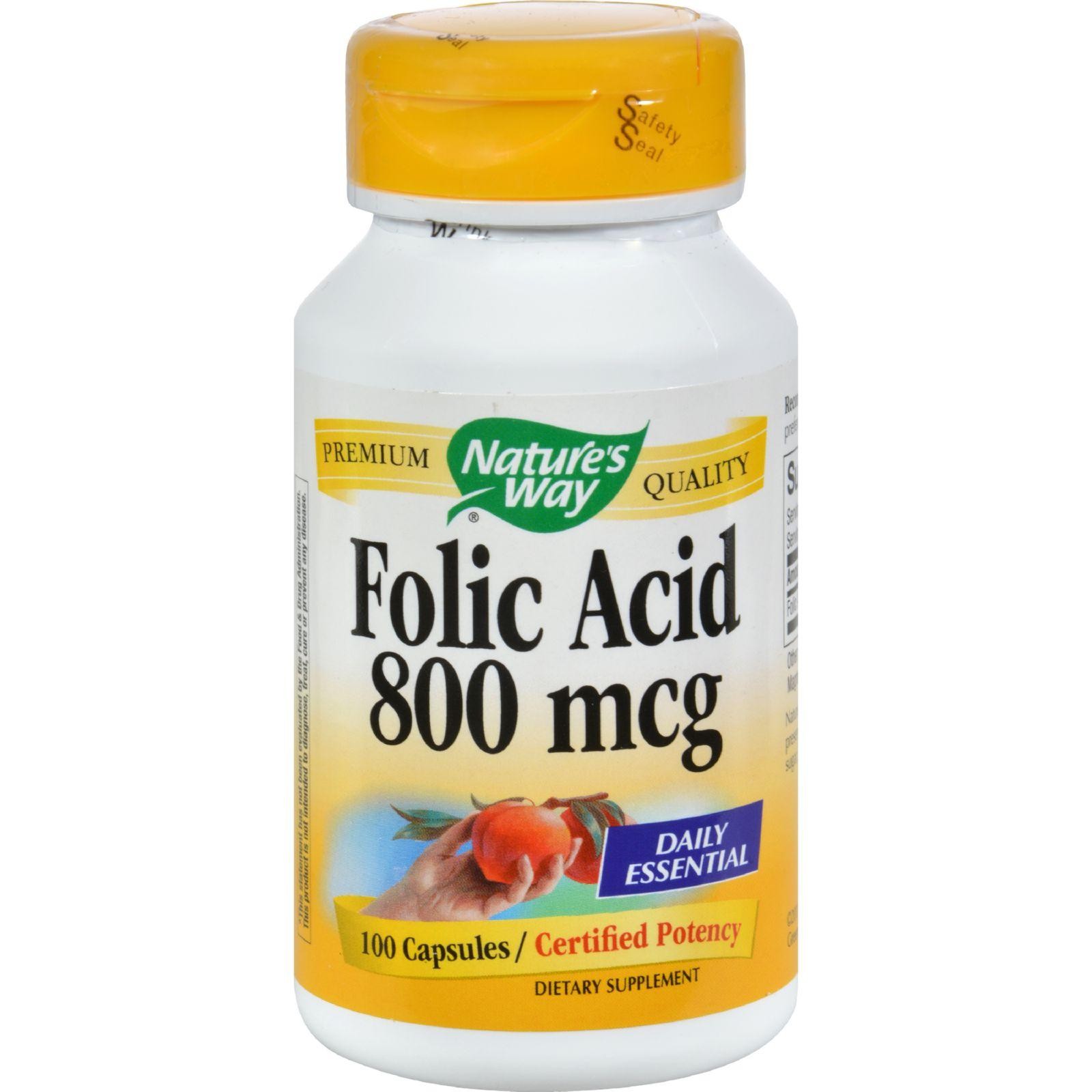 Nature's Way Folic Acid - 800 Mcg - 100 Capsules