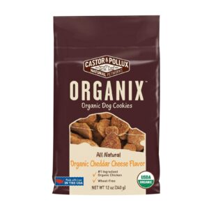 Castor And Pollux Organic Dog Cookies - Cheddar Cheese - Case Of 8 - 12 Oz.