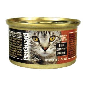 Petguard Cats Food - Beef And Barley Dinner - Case Of 24 - 3 Oz.