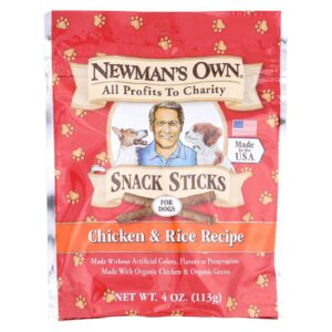 Newman's Own Organics Snack Sticks, And Rice - Chicken - Case Of 12 - 4 Oz.