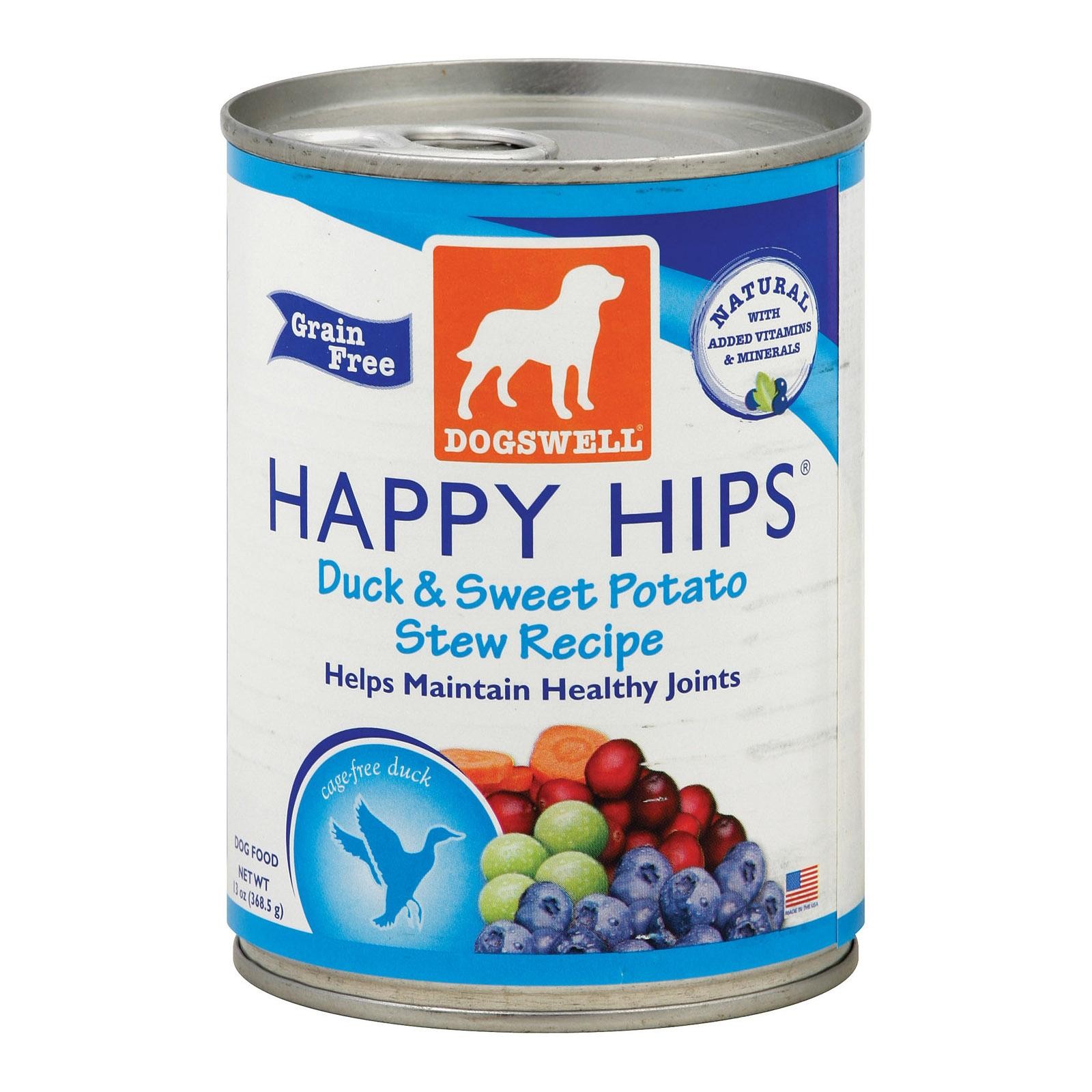 Dogs Well Happy Hips Duck And Sweet Potato Stew Dog Food - Case Of 12 - 13 Oz.