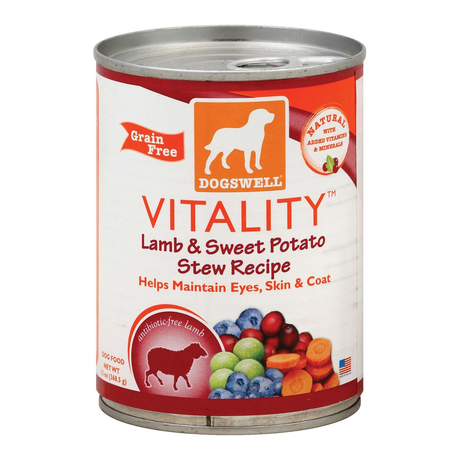 Dogs Well Vitality Lamb And Sweet Potato Stew Dog Food - Case Of 12 - 13 Oz.
