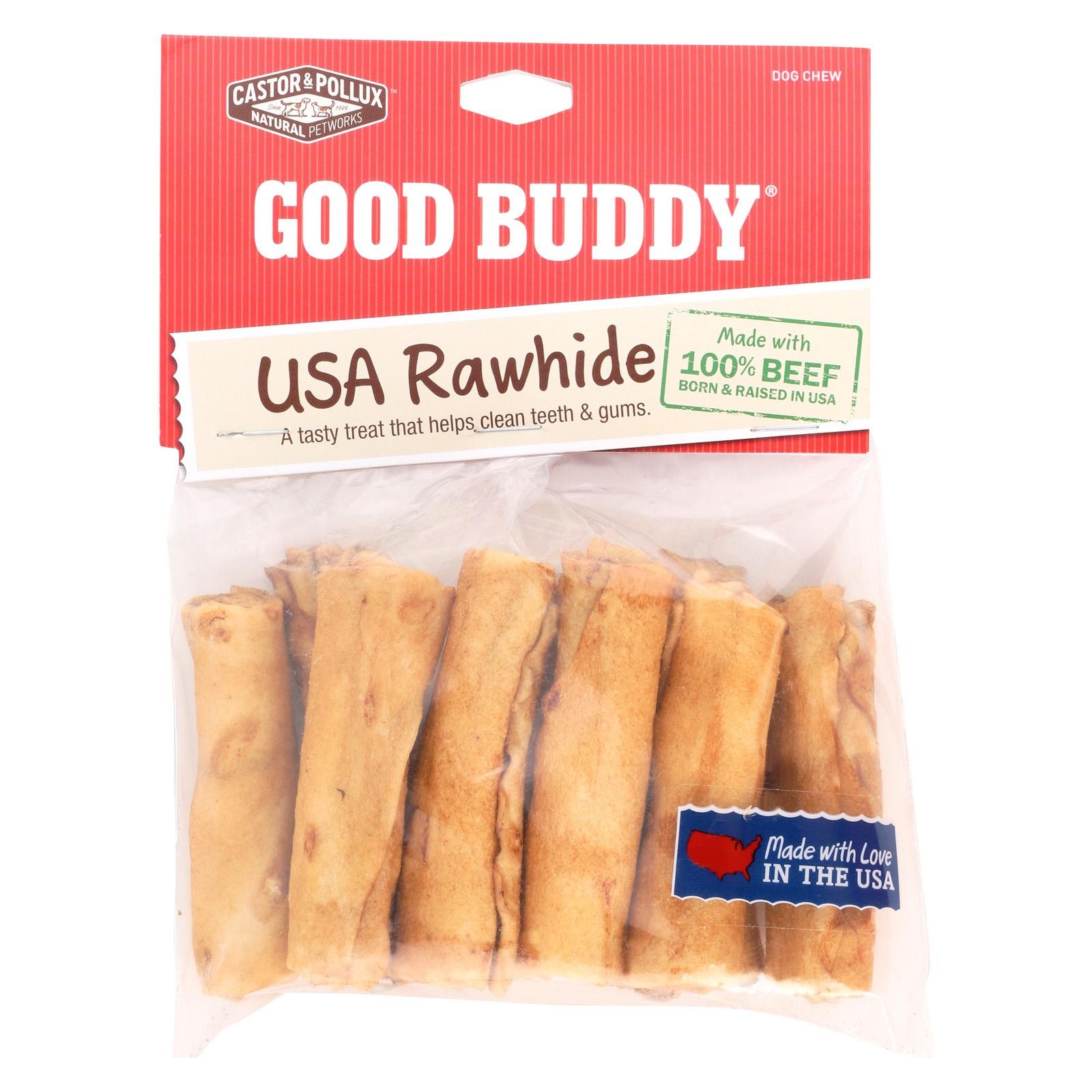 Castor And Pollux Good Buddy Rawhide Mini Rolls - Case Of 12