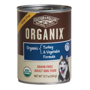 Castor And Pollux Organic Grain Free Dog Food - Turkey And Vegetables - Case Of 12 - 12.7 Oz.