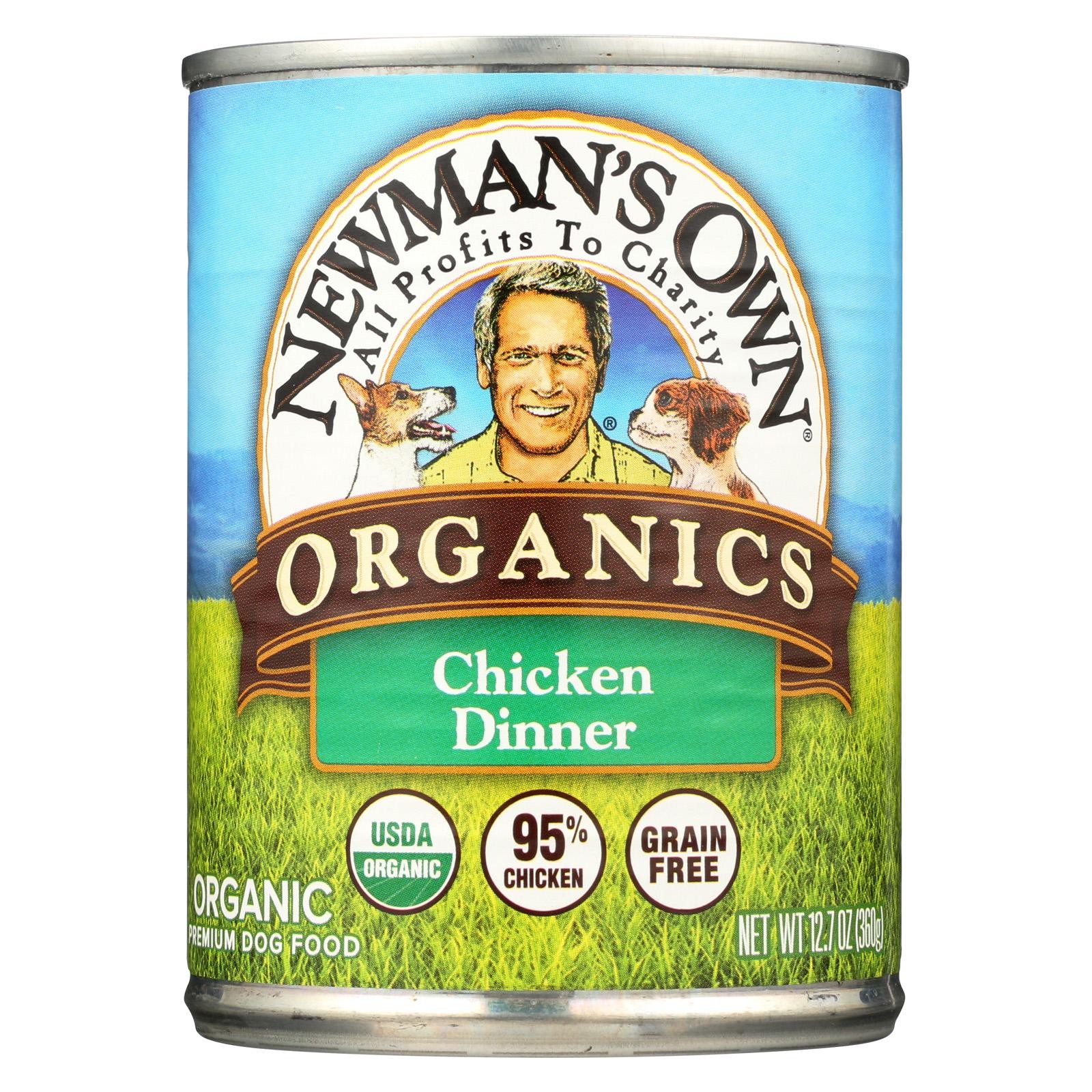 Newman's Own Organics Chicken Grain Free Dinner - Organic - Case Of 12 - 12.7 Oz.