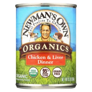 Newman's Own Organics Dog Food - Chicken And Liver - Case Of 12 - 12.7 Oz.