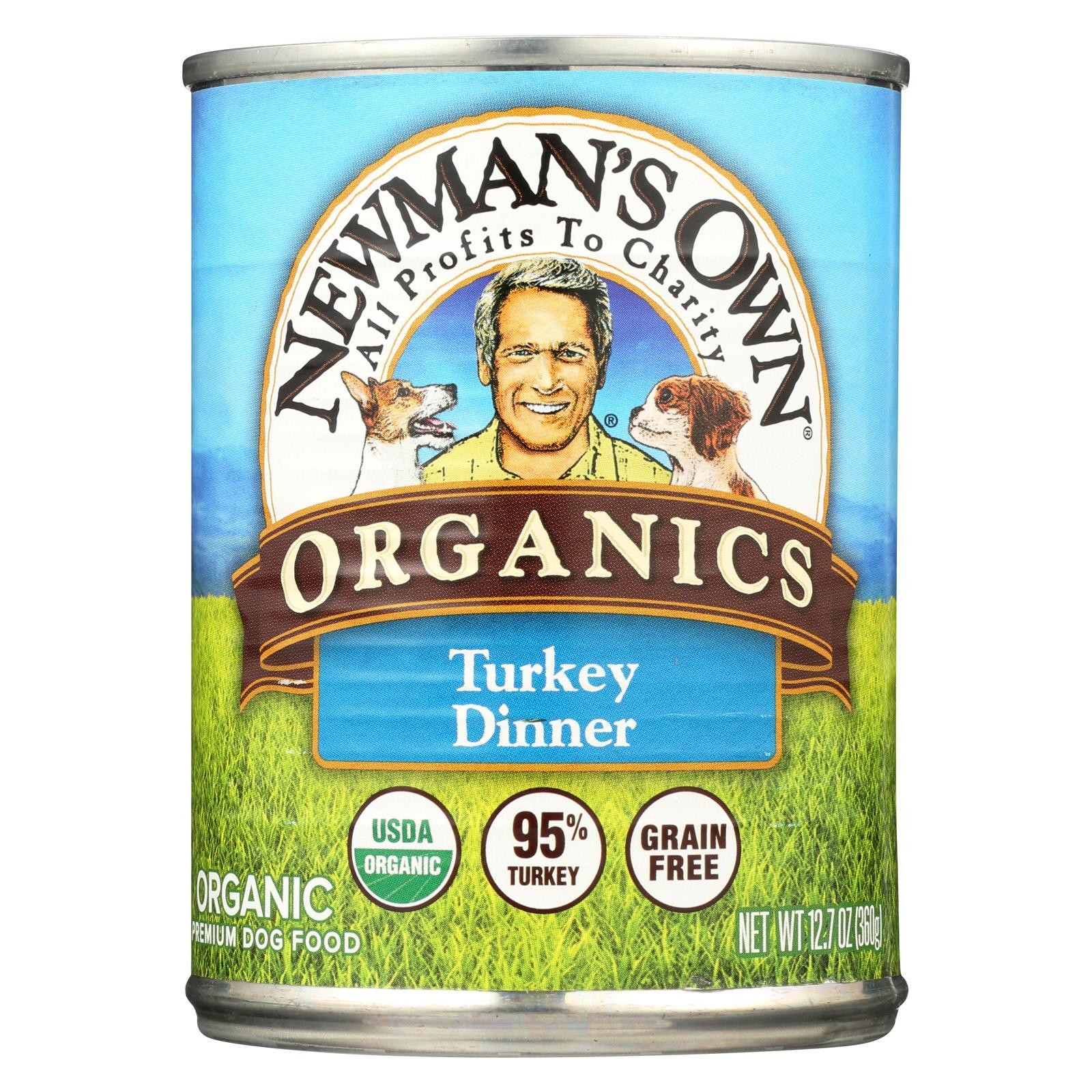 Newman's Own Organics Turkey Grain Free Dinner - Organic - Case Of 12 - 12.7 Oz.