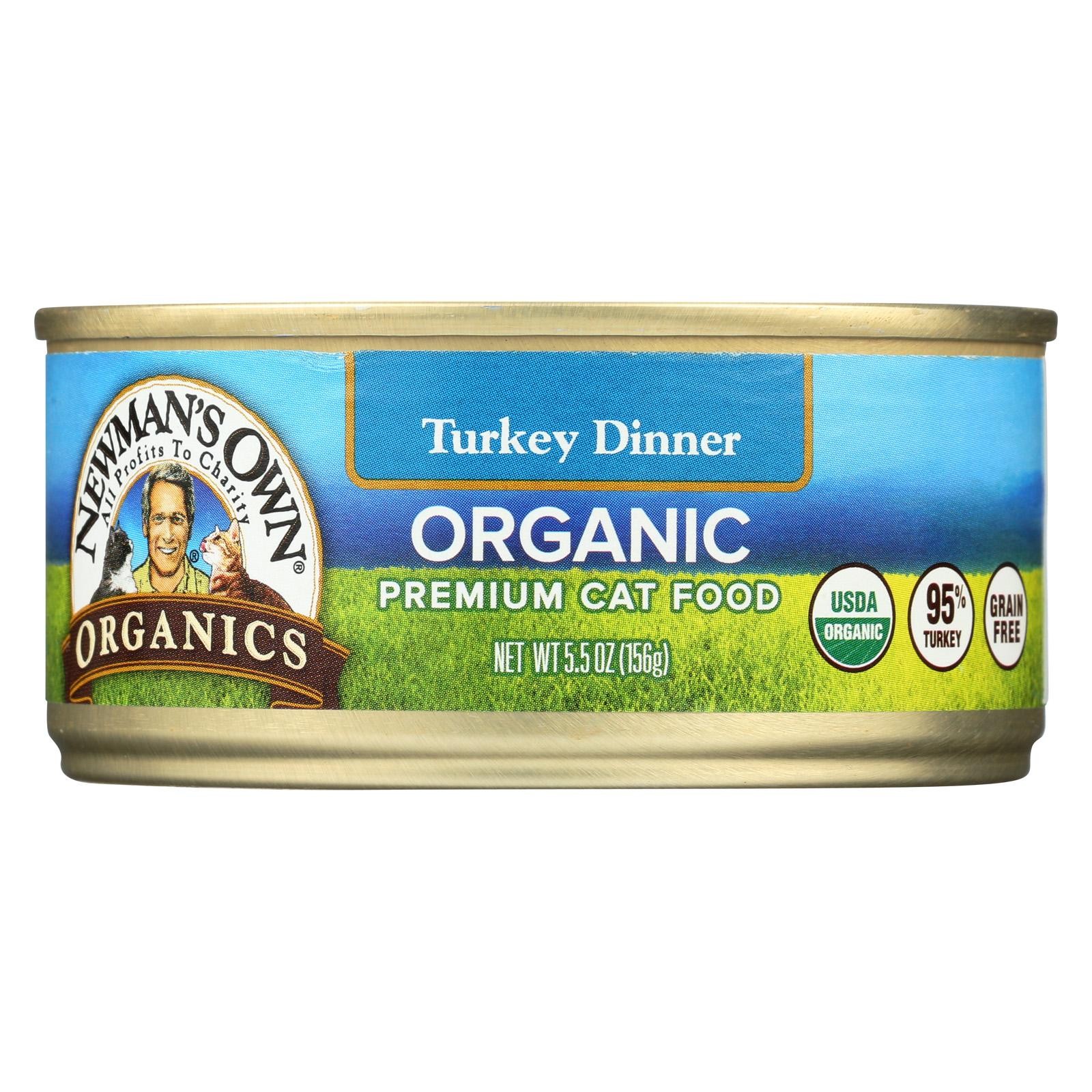 Newman's Own Organics Turkey Grain Free Dinner - Organic - Case Of 24 - 5.5 Oz.