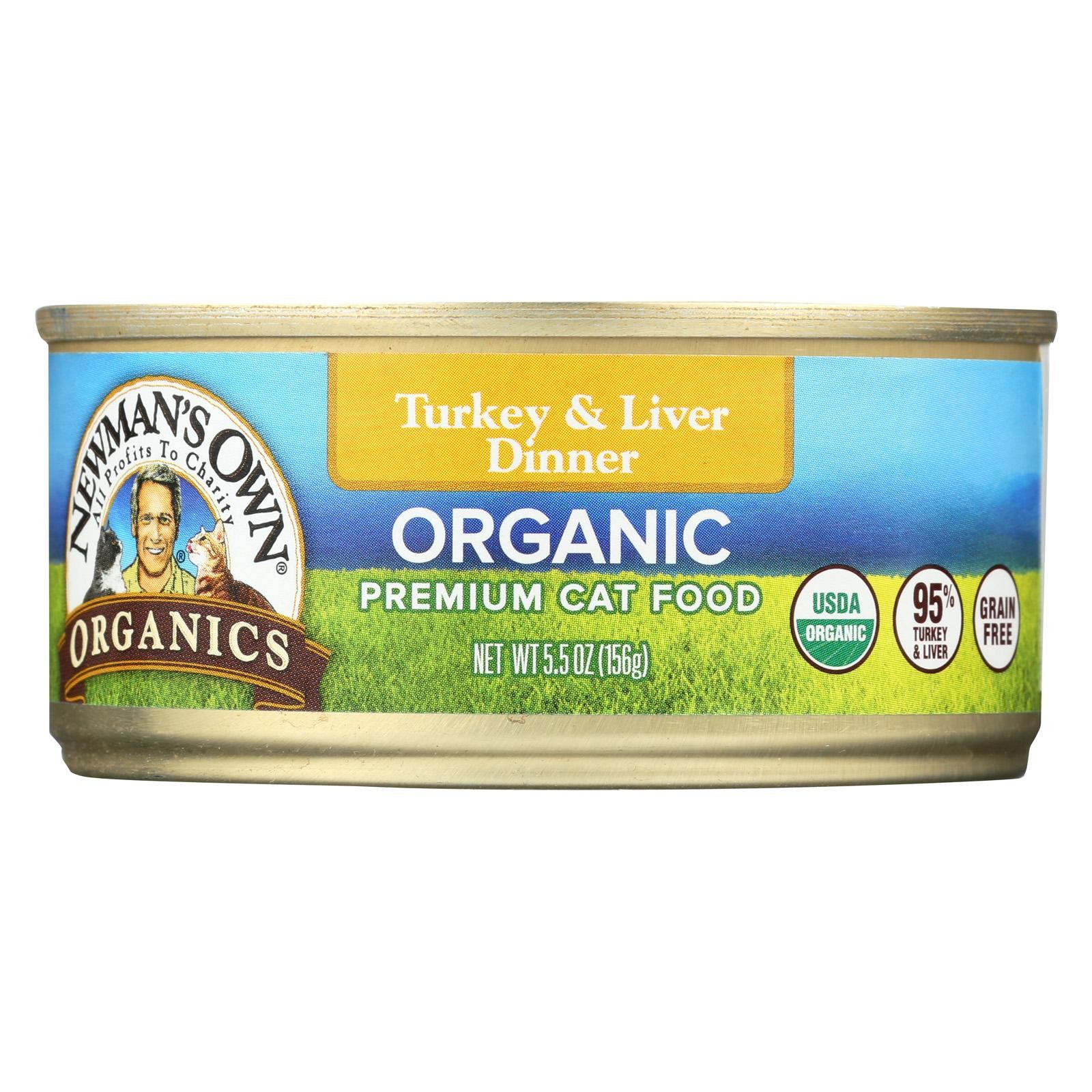 Newman's Own Organics Turkey And Liver Grain Free Dinner - Organic - Case Of 24 - 5.5 Oz.