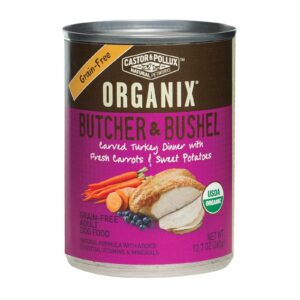 Castor And Pollux Organic Grain Free Dog Food - Turkey Dinner With Fresh Carrots And Sweet Potatoes - Case Of 12 - 12.7 Oz.