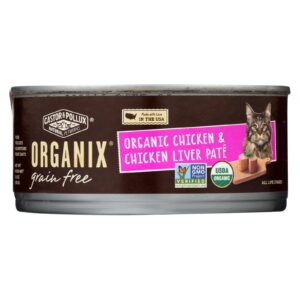 Castor And Pollux Organic Grain Free Cat Food - Chicken And Liver Pate - Case Of 24 - 5.5 Oz.