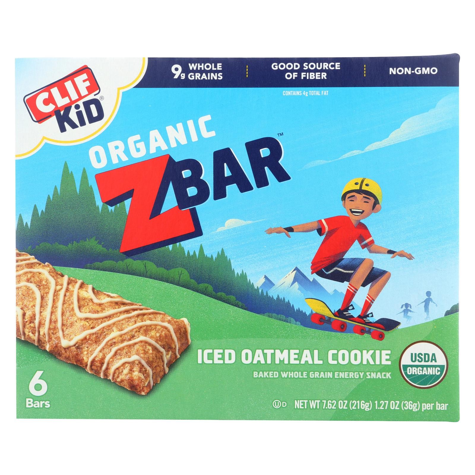 Clif Kid Zbar - Organic - Iced Oatmeal Cookie - 7.62 Oz - Case Of 12