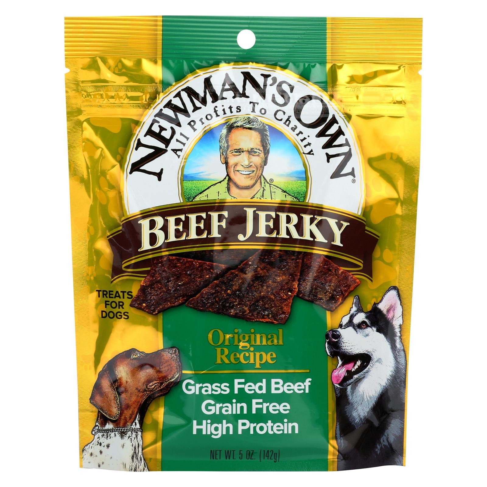 Newman's Own Organics Beef Jerky Treats For Dogs - Original - Case Of 12 - 5 Oz.