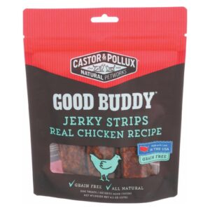 Castor And Pollux Good Buddy Jerky Strips Dog Treats - Real Chicken Recipe - Case Of 6 - 4.5 Oz.