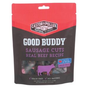 Castor And Pollux Good Buddy Sausage Cuts Dog Treats - Real Beef - Case Of 6 - 5 Oz.