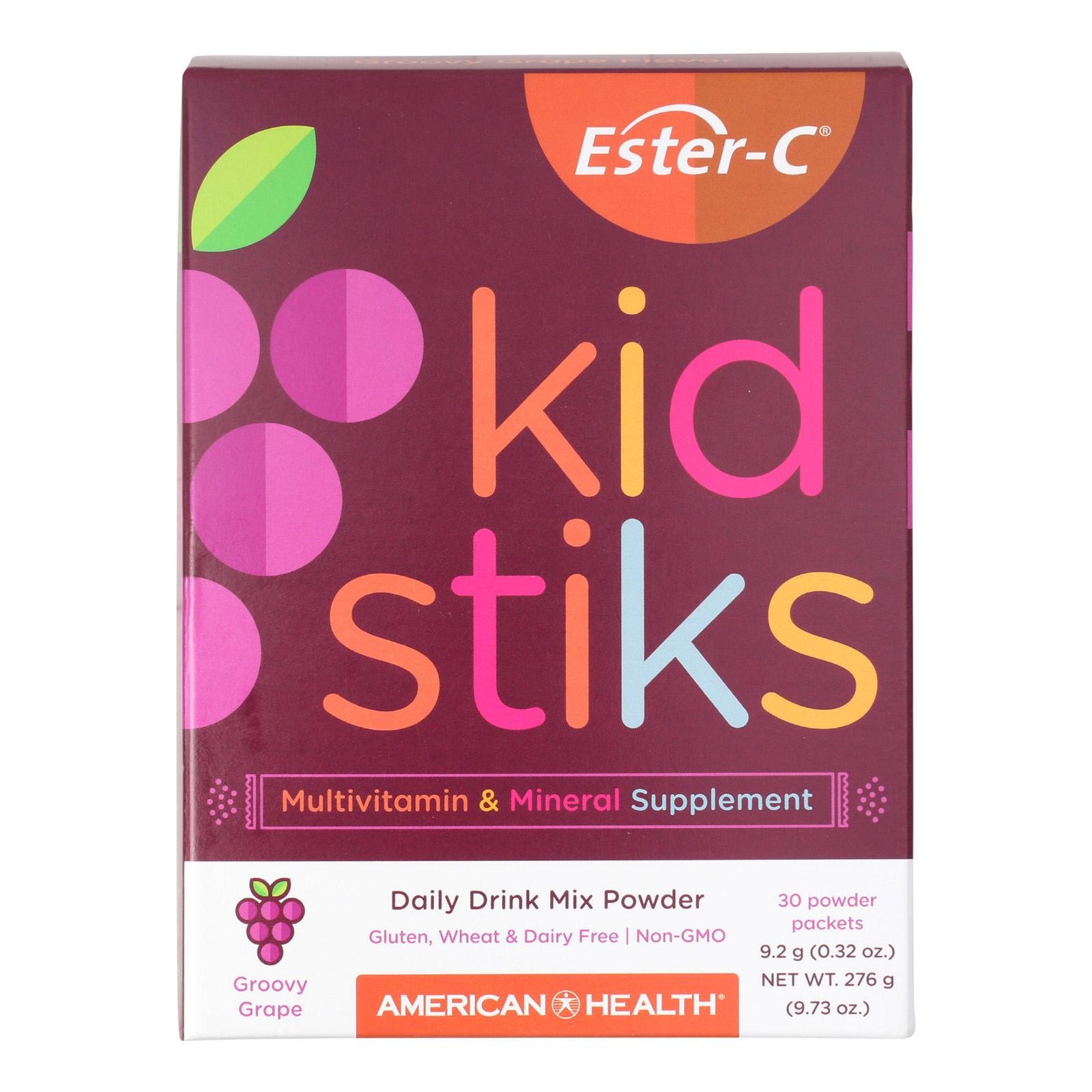 American Health Ester-c - Kid Stiks - Groovy Grape - 30 Packets