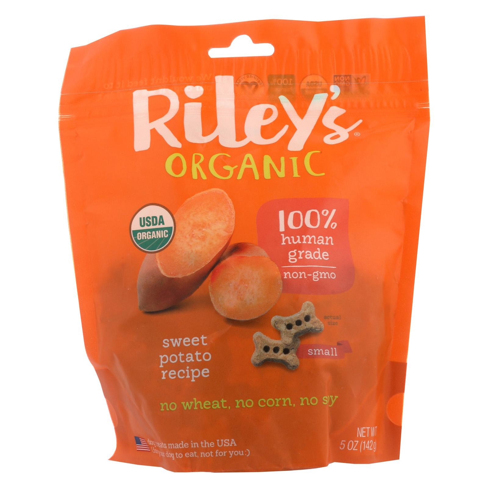 Riley's Organics Riley's Organic Treats - Sweet Potato - Case Of 5 - 5 Oz.