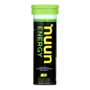 Nuun Hydration Drink Tab - Energy - Lemon-lime - 10 Tablets - Case Of 8