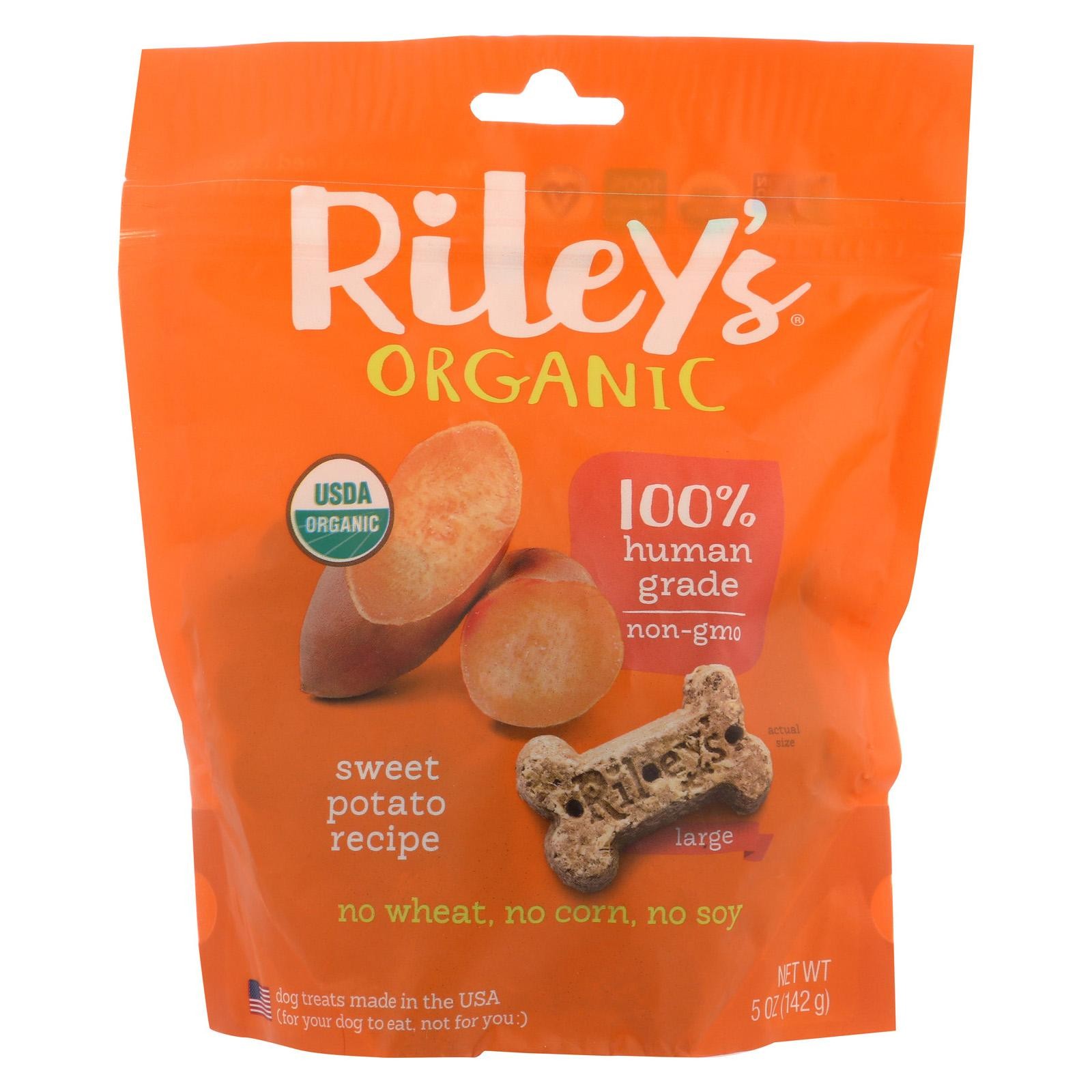 Riley's Organics Riley's Organic Treats - Sweet Potato - Case Of 5 - 5 Oz.