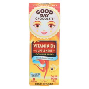 Good Day Chocolate Chocolate Pieces - With Vitamin D3 - Case Of 12 - 0.99 Oz