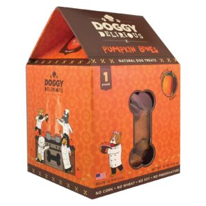 Doggy Delirious Dog Treats - Pumpkin Bones - Case Of 6 - 16 Oz
