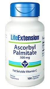 Life Extension Ascorbyl Palmitate | 500 mg, 100 vegetarian capsules