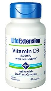 Life Extension Vitamin D3 with Sea-Iodine&trade; | 5,000 IU, 60 capsules