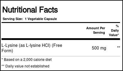 Solgar L-Lisina 500 mg 100 Cápsulas - Imagem 3