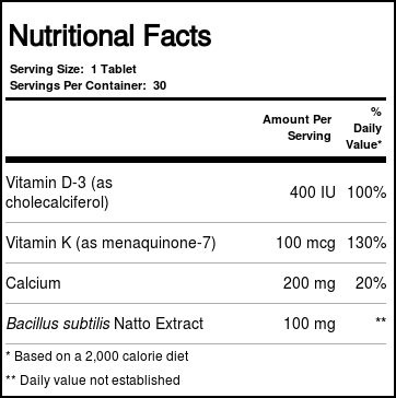 Source Naturals A vitamina K2 30 Tabletes - Imagem 4
