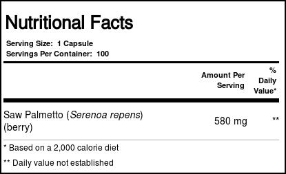 Solaray Saw Palmetto bagas 100 Cápsulas - Imagem 4