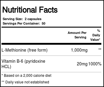 Now Foods L-Metionina, com Vit B-6 - 100 Cápsulas - Imagem 4