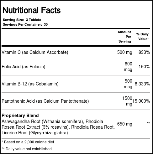 Michael's Adrenal Xtra Energia Apoio 90 Tabletes - Imagem 4