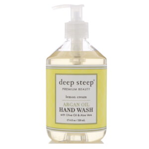 Deep Steep, Lavagem de mãos de Óleo de Argan, Creme de Limão, 17,6 fl oz (520 ml)