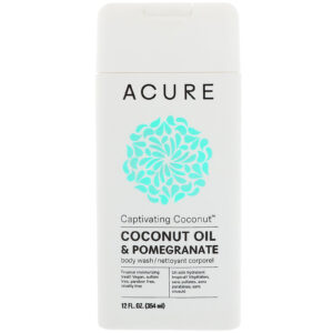 Acure Organics, Cativante lavagem corporal de coco, óleo de coco e romã, 12 fl oz (354 ml)