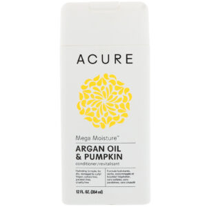 Acure Organics, Condicionador Mega Umidade, Óleo de Argan e Abóbora, 12 fl oz (354 ml)