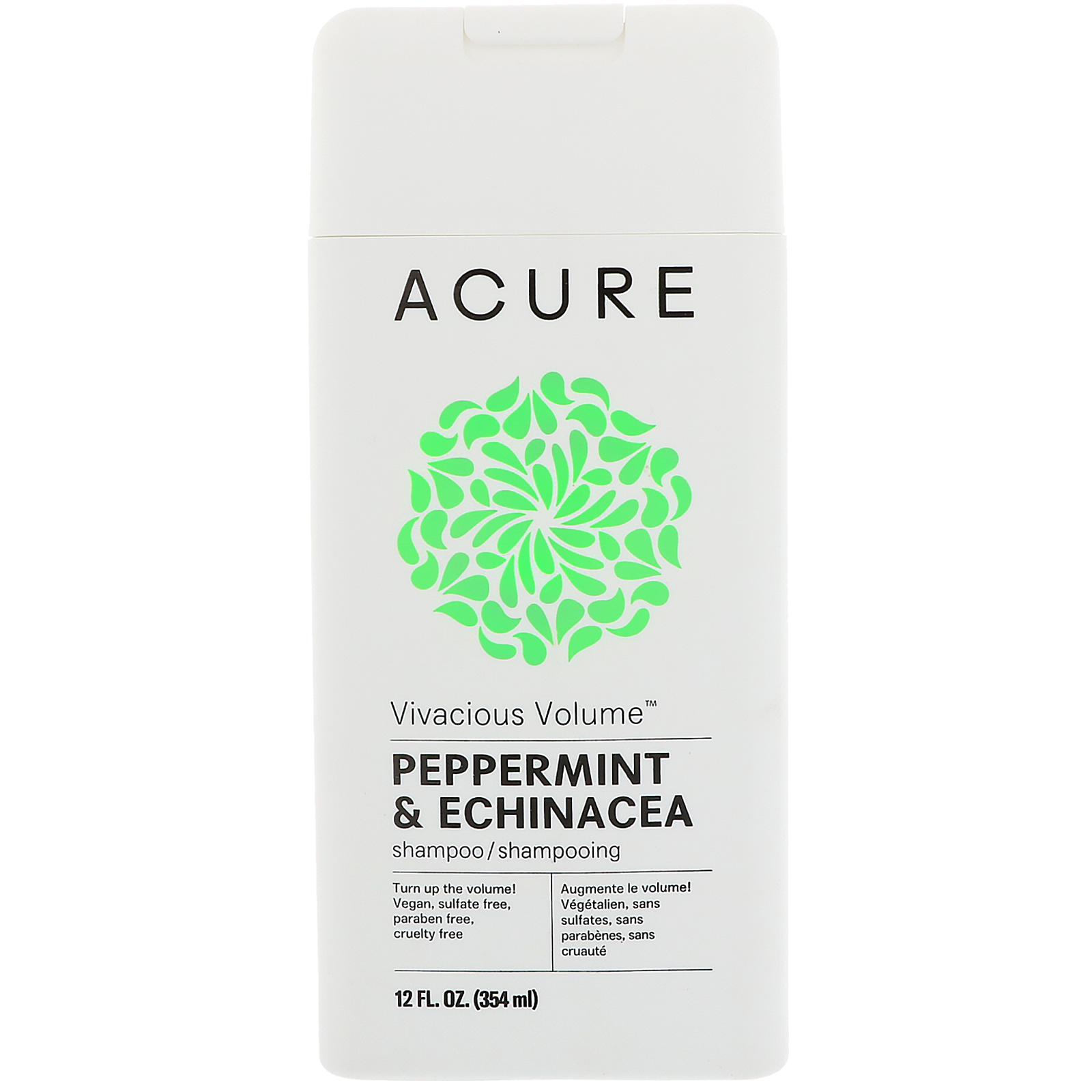 Acure Organics, Shampoo de Volume Vivaz, Menta e Equinácea, 12 fl oz (354 ml)