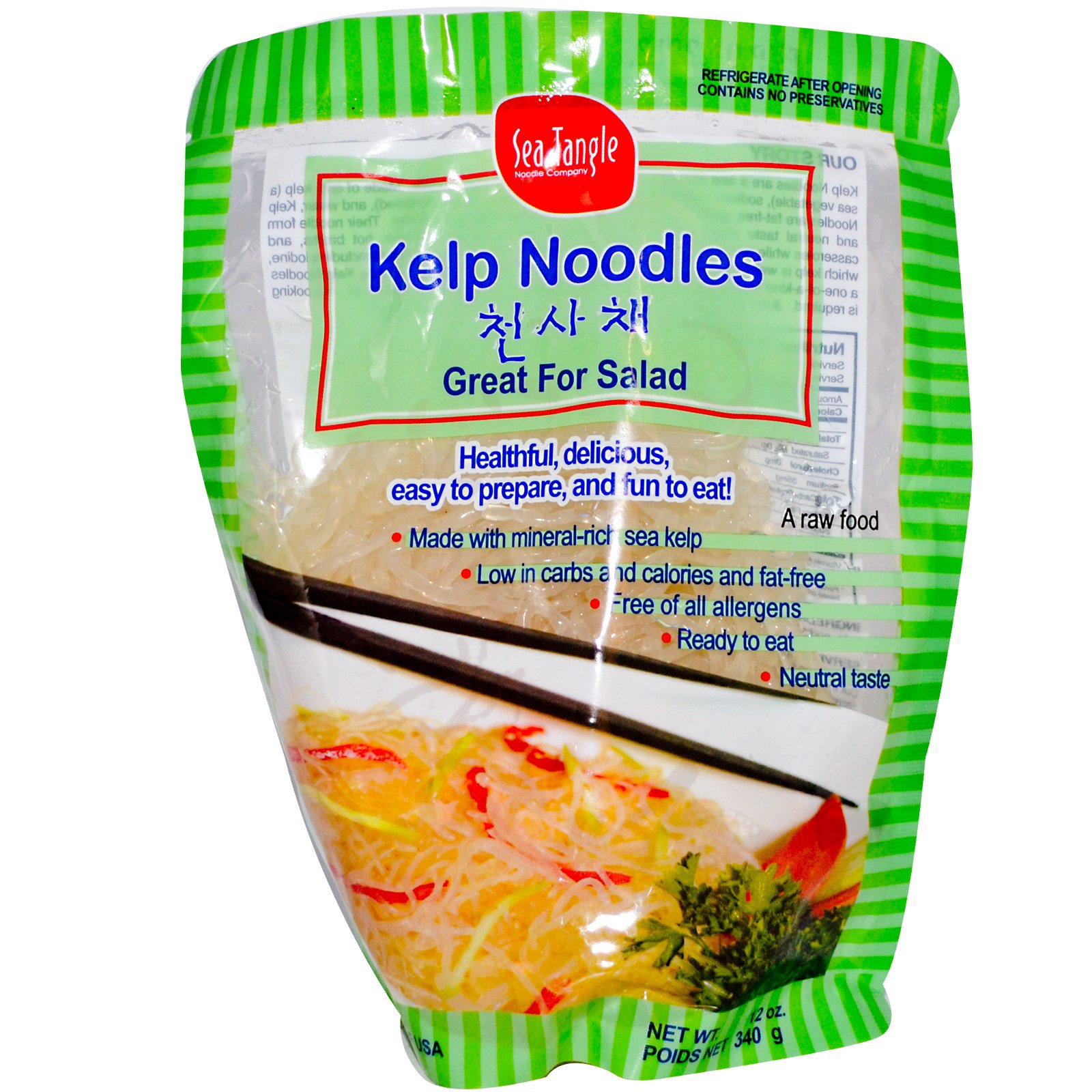 Sea Tangle Noodle Company, Kelp Noodles, 340 g - Imagem 2