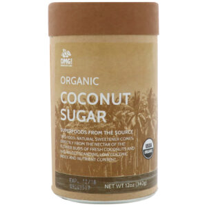 OMG! Food Company, LLC, Orgânico, Açúcar de Coco, 12 oz (340 g)