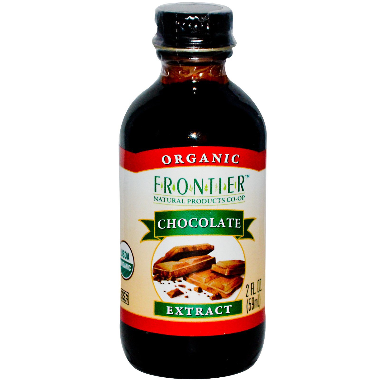 Frontier Natural Products, Extrato de Chocolate Orgânico, 2 onças fluidas (59 mL) - Imagem 2