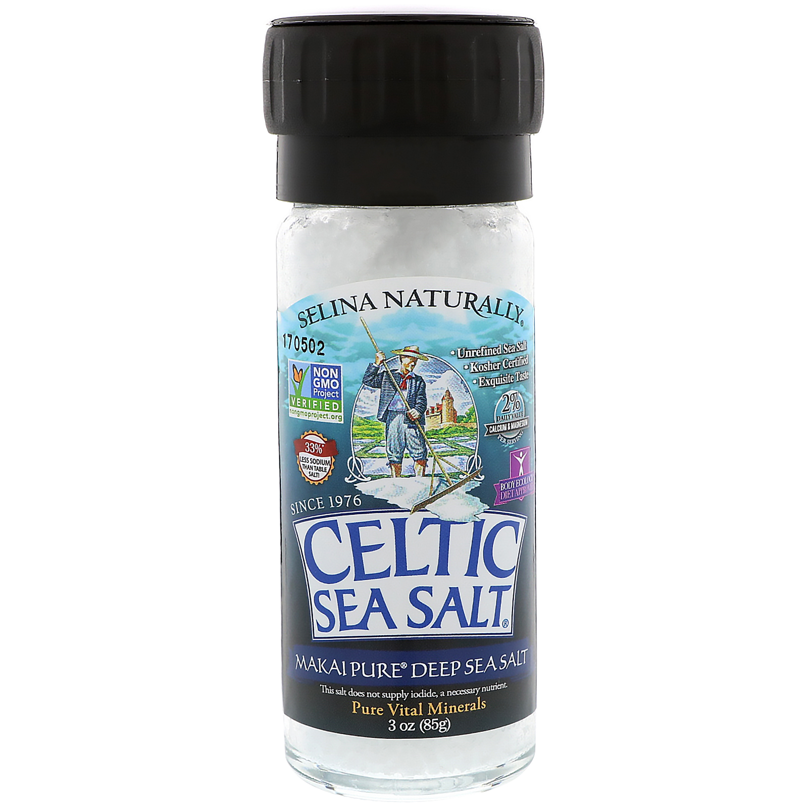 Celtic Sea Salt, Makai Pure Deep Sea Salt, Pure Vital Minerals, 3 oz (85 g)
