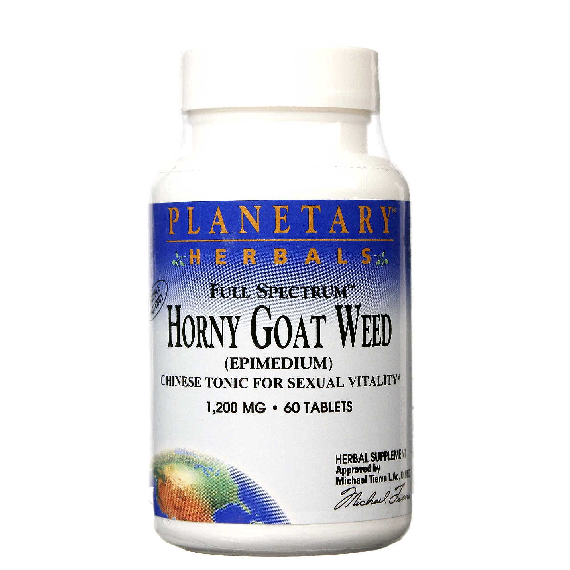 Planetary Formulas Full Spectrum Horny Goat Weed de 1200 mg 60 Tabletes