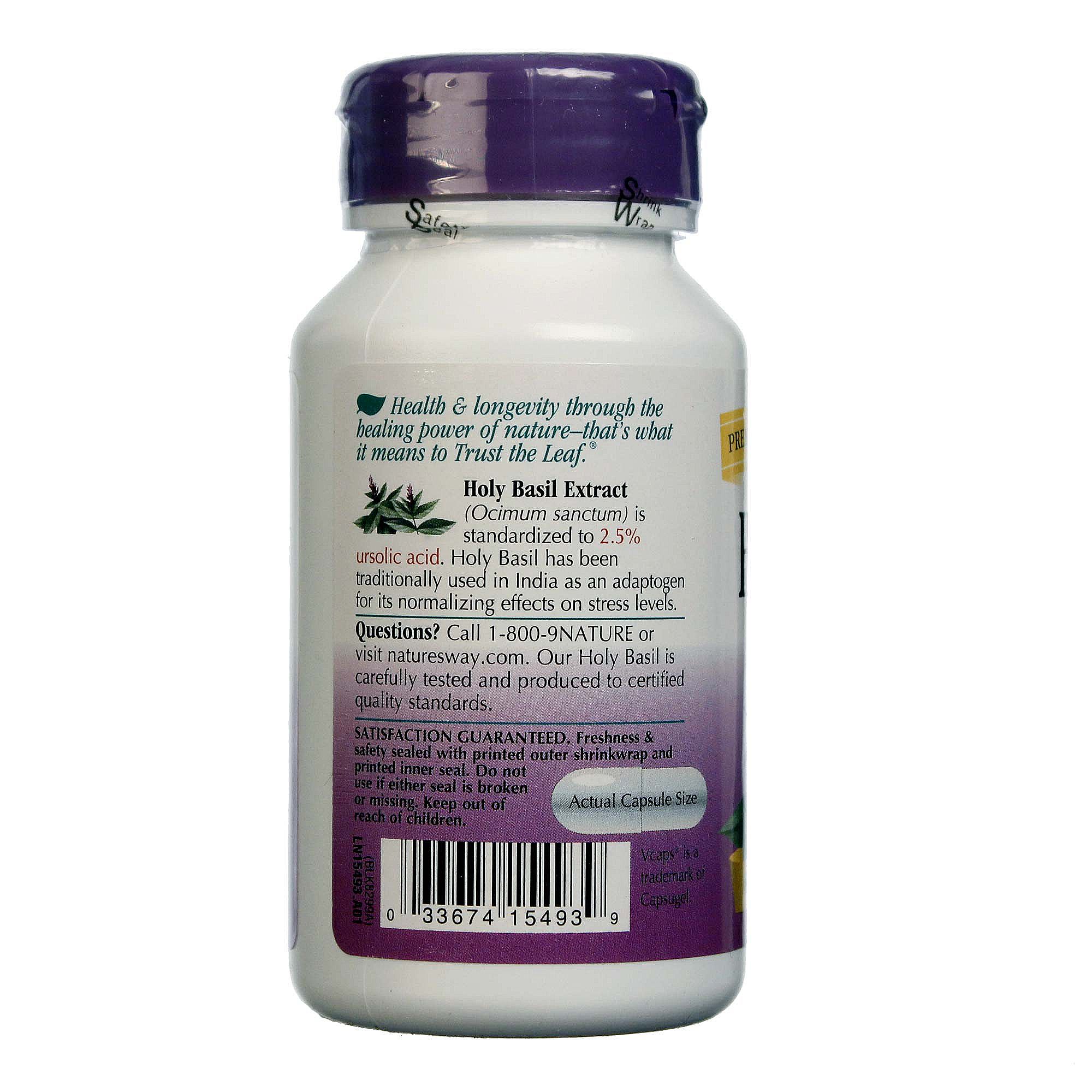 Nature's Way Holy Basil 60 Cápsulas Vegetarianas - Imagem 3