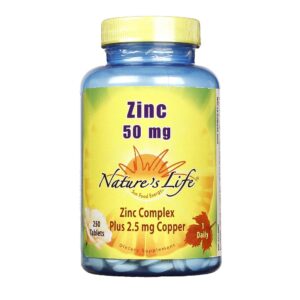 Nature's Life Zinco 50 mg 250 Tabletes